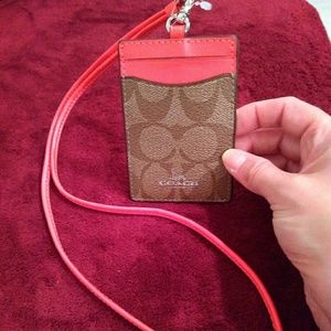 🆕  Coach Signature PVC Lanyard ID